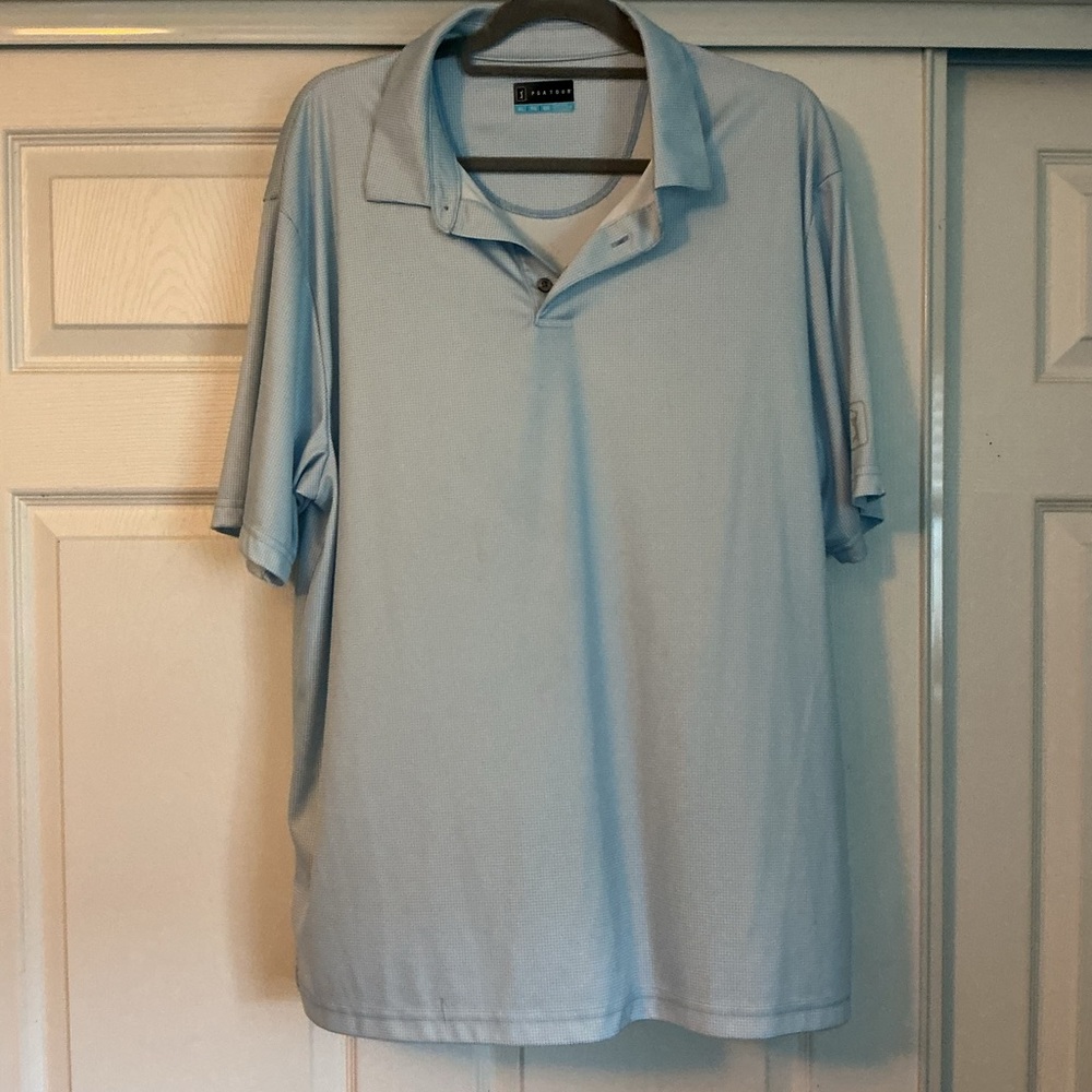 PGA Tour Light Blue Men's Polo Shirt